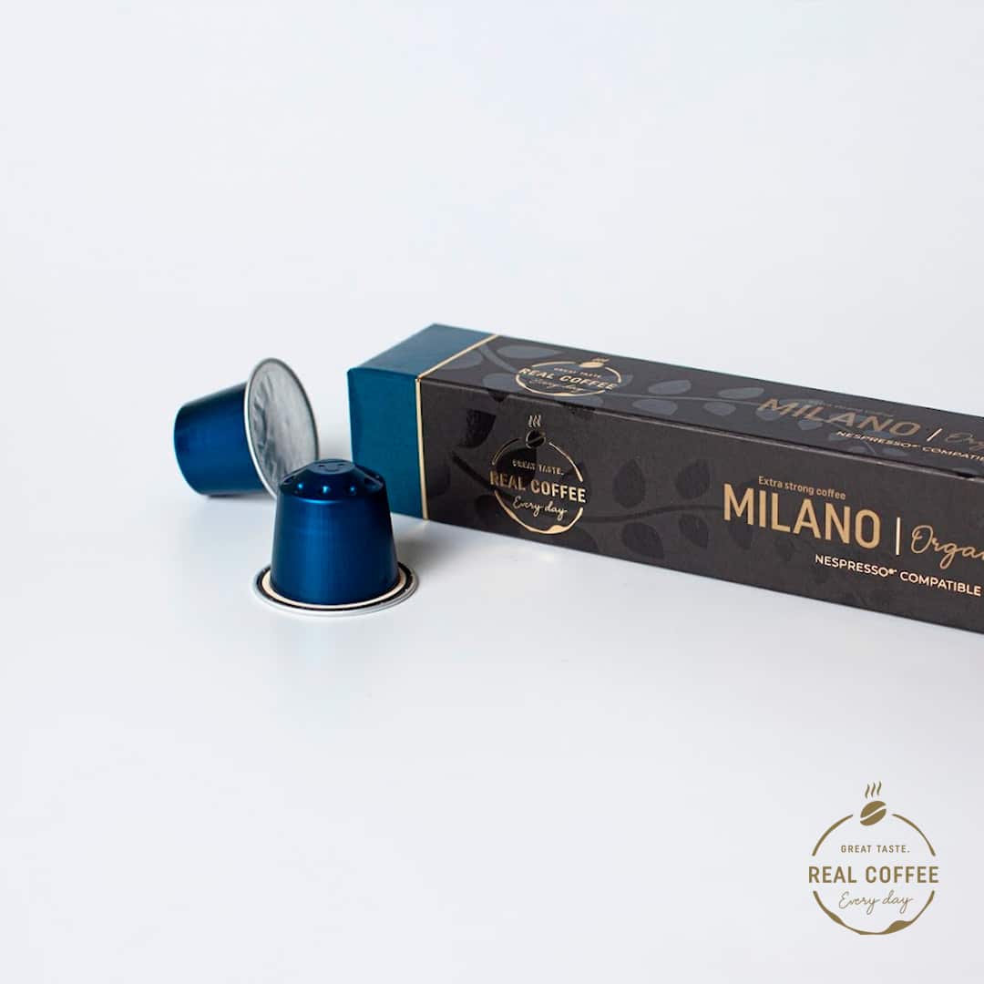 Pack 80 Cápsulas Café Espresso Milano, World´s Strongest Organic Coffee 